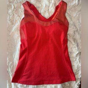 Lucy coral pink athletic workout sports bra top XS